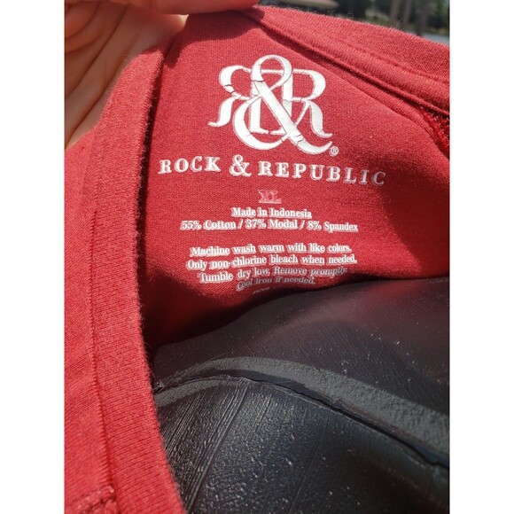 Lot Of 4 Rock & Republic Men’s V Neck T Shirts Sz XL New w/o Tags Blue Red Green - Picture 11 of 16